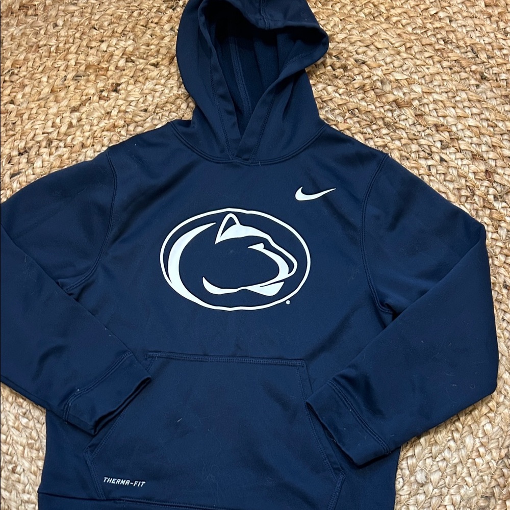 Nike Dark Blue Hoodie with White Logo
